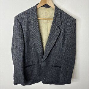 Vintage Dallas Men 46 Gray Tweed Western Blazer Sports Coat Damage